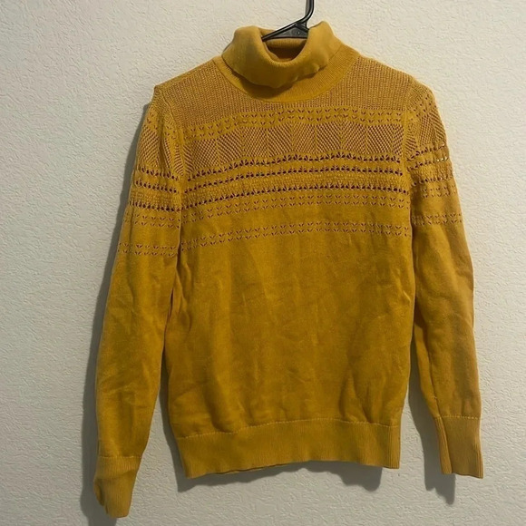 Banana Republic Small turtleneck sweater mustard yellow - Picture 1 of 7